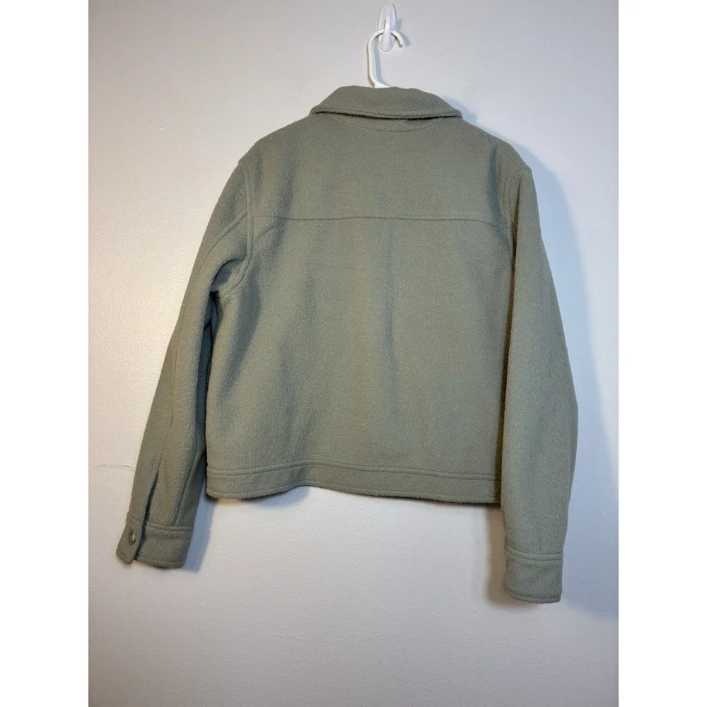 Joie Sz Xl Sage green jacket shacket Button‎ Front Preppy Casual minimalist